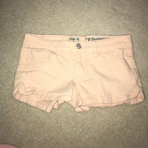 Light Pink Denim Shorts